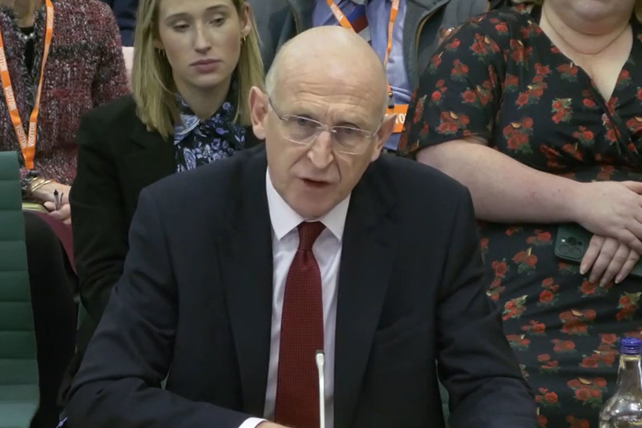 John Healey speaks to MPs on the defence select commitee