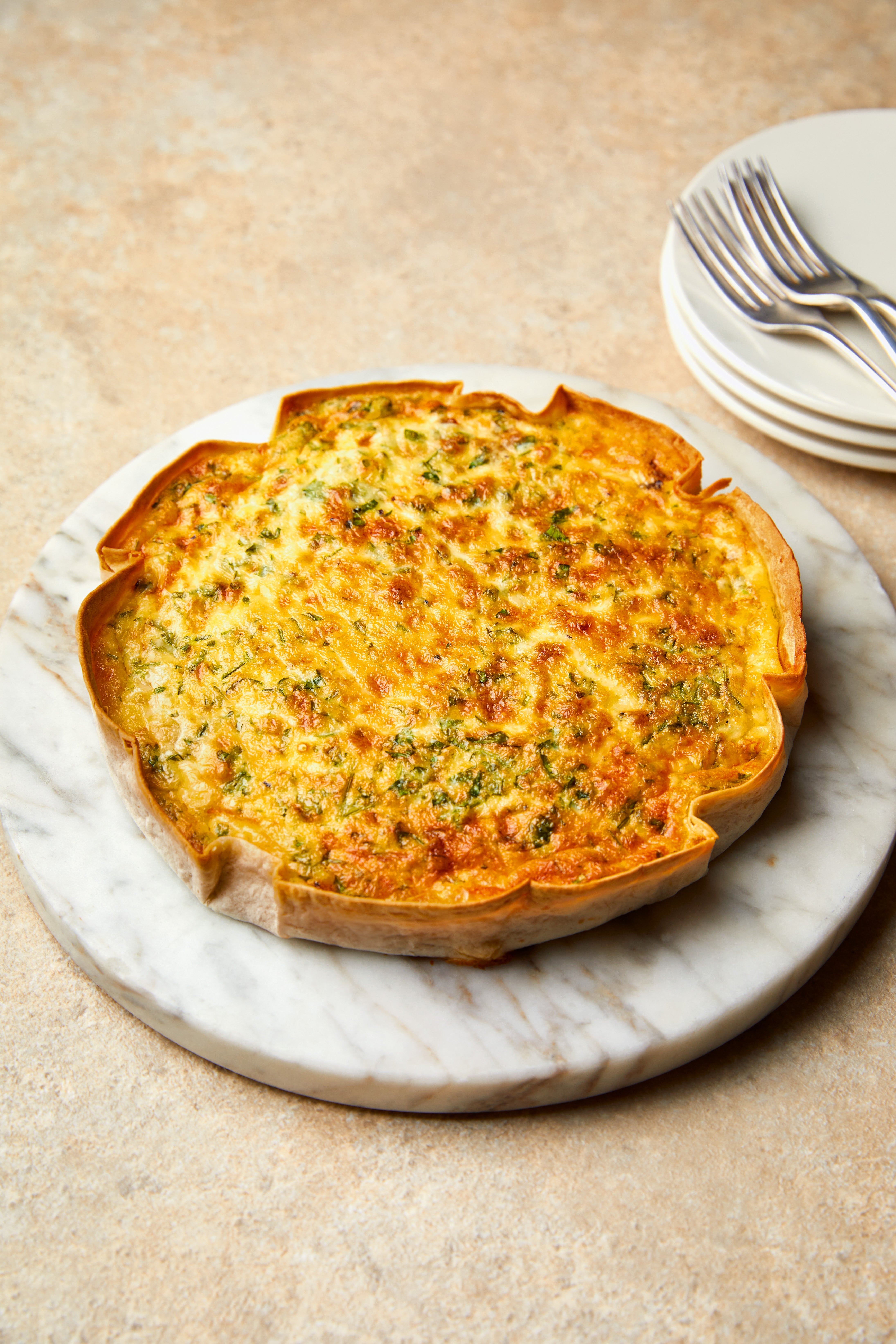 Proof that dinner can be both quick and clever – Mary’s tortilla-crusted quiche is your weeknight saviour