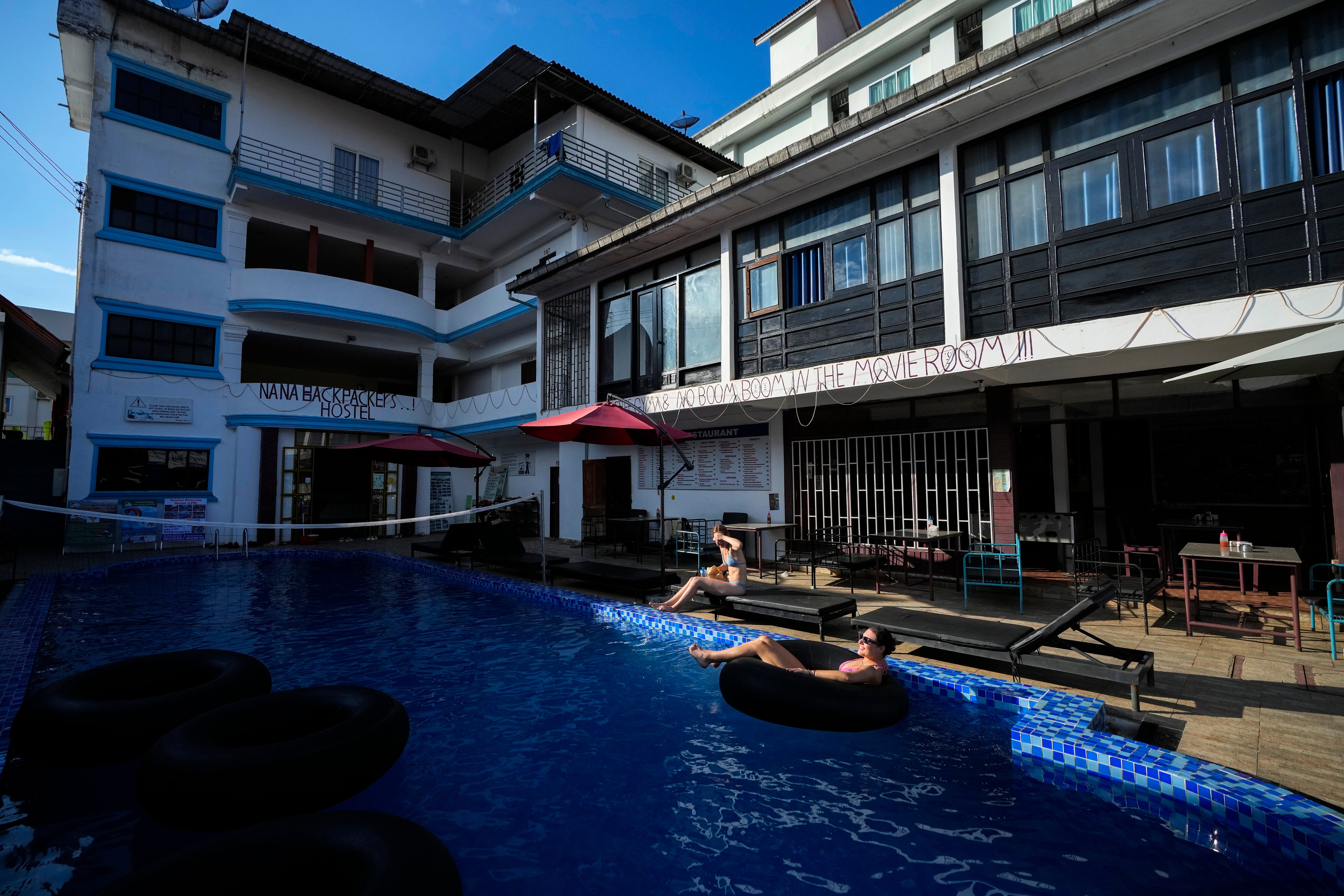 Many of the victims were reportedly staying at Nana Backpacker Hostel in Vang Vieng, Laos (Anupam Nath/AP)