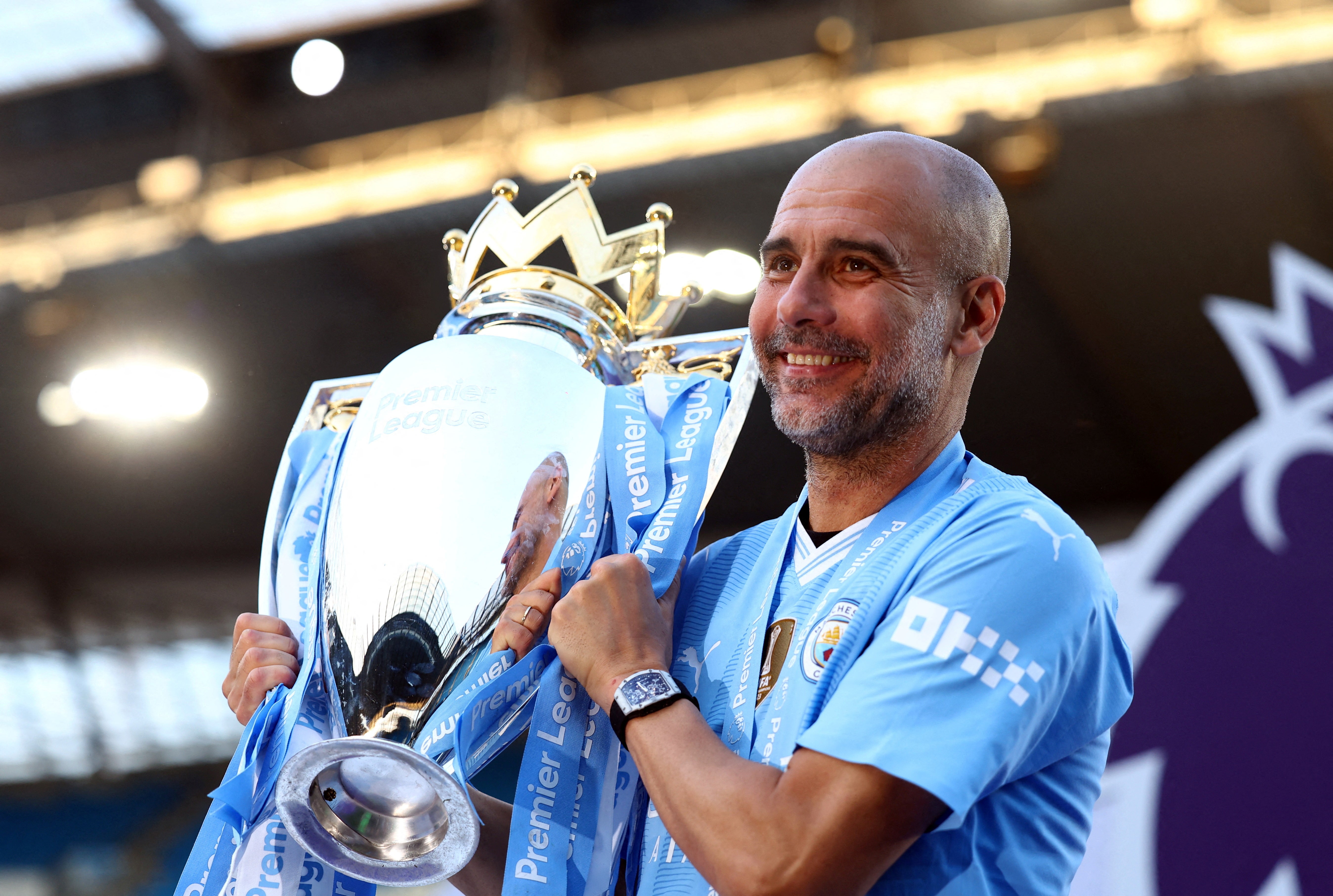 Guardiola has won six Premier League titles in seven years and claimed the Champions League trophy with City