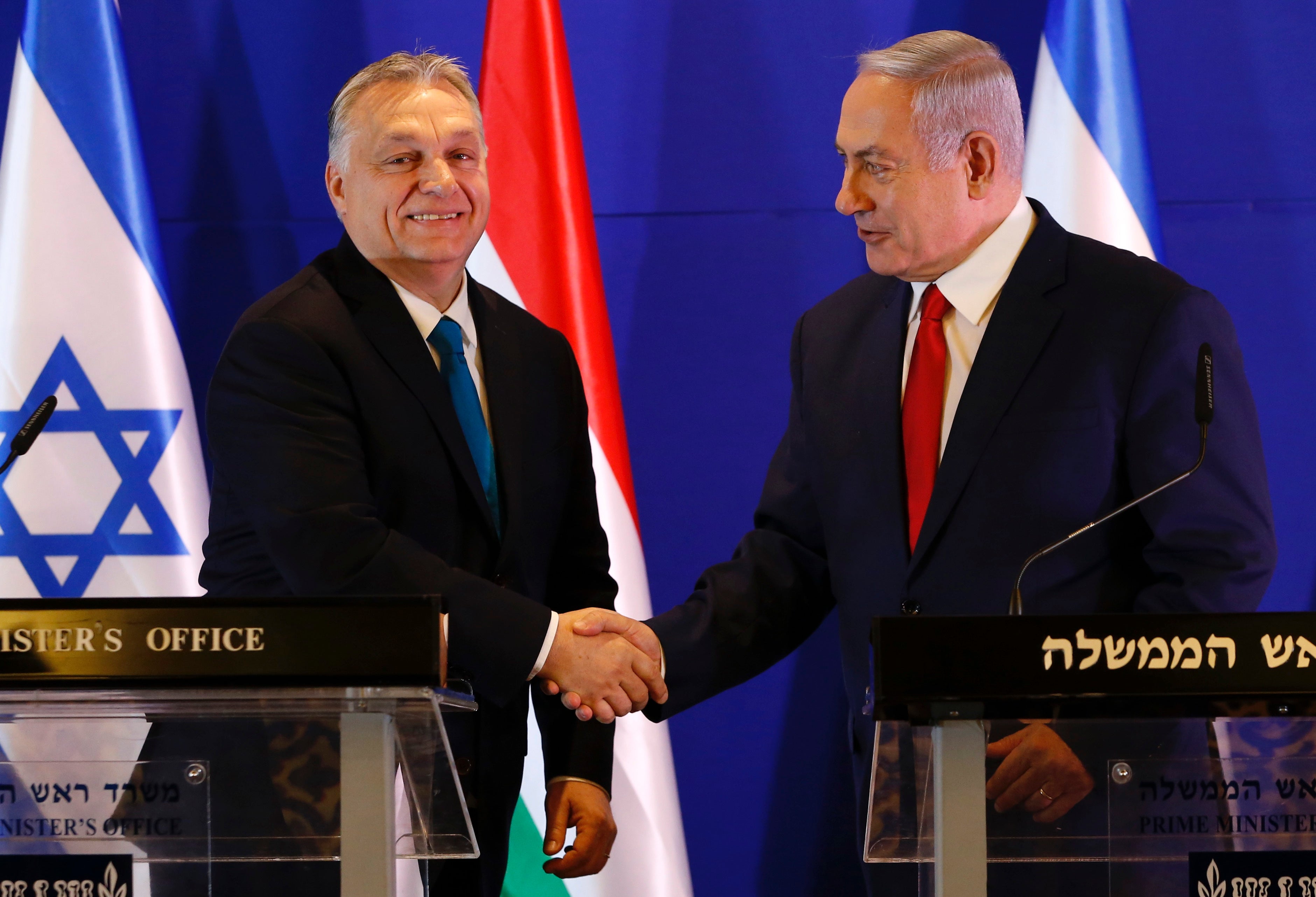 Viktor Orban with Benjamin Netanyahu