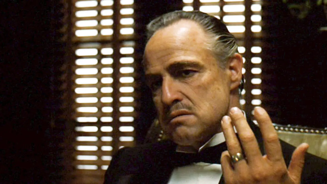 <p>Marlon Brando as Vito Corleone in The Godfather (1972)</p>