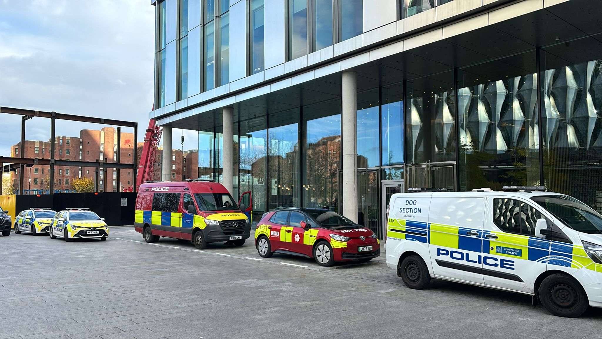 The Met Police dog section is also combing the vicinity