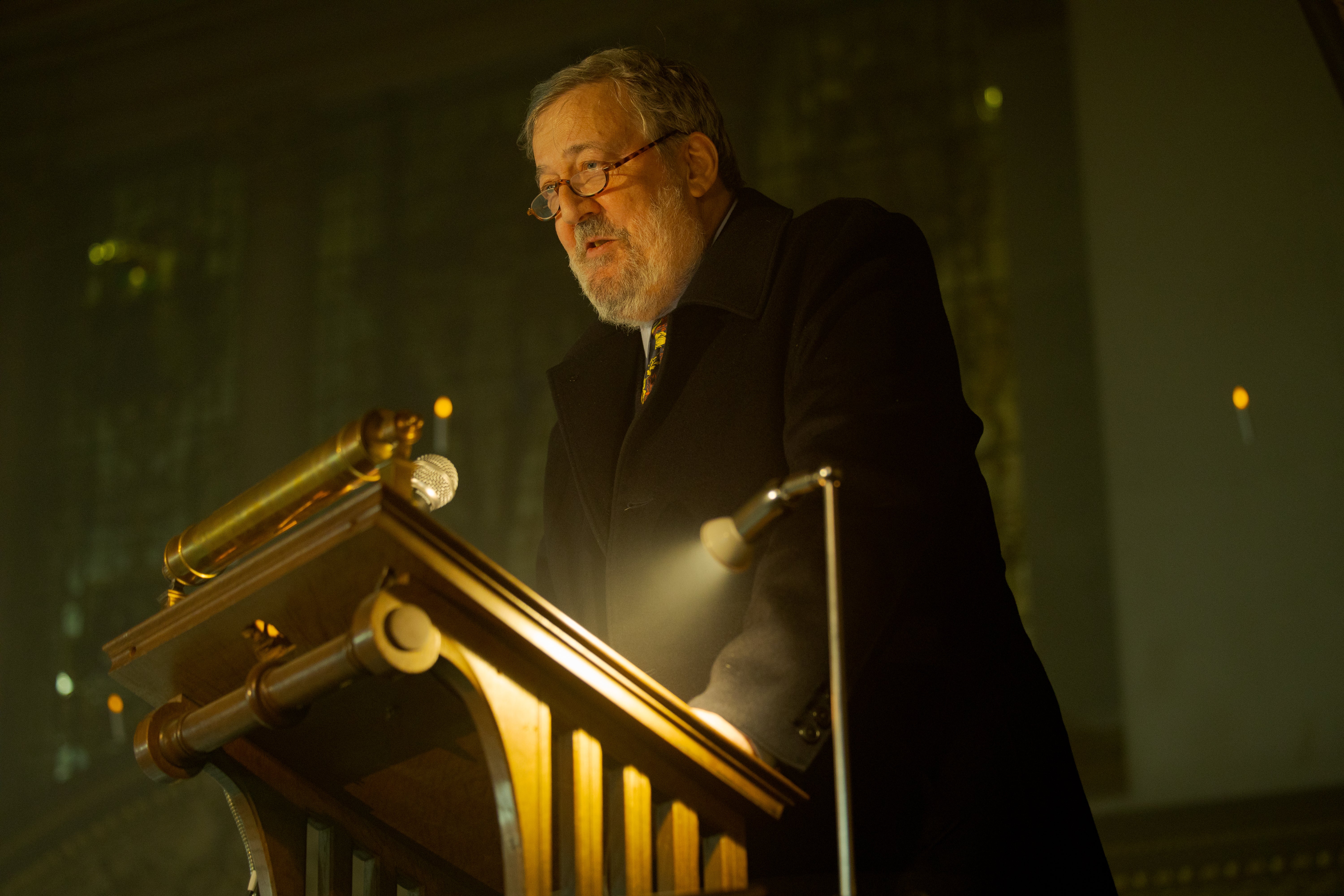 Stephen Fry reading at The Fayre of St. James’s in 2023