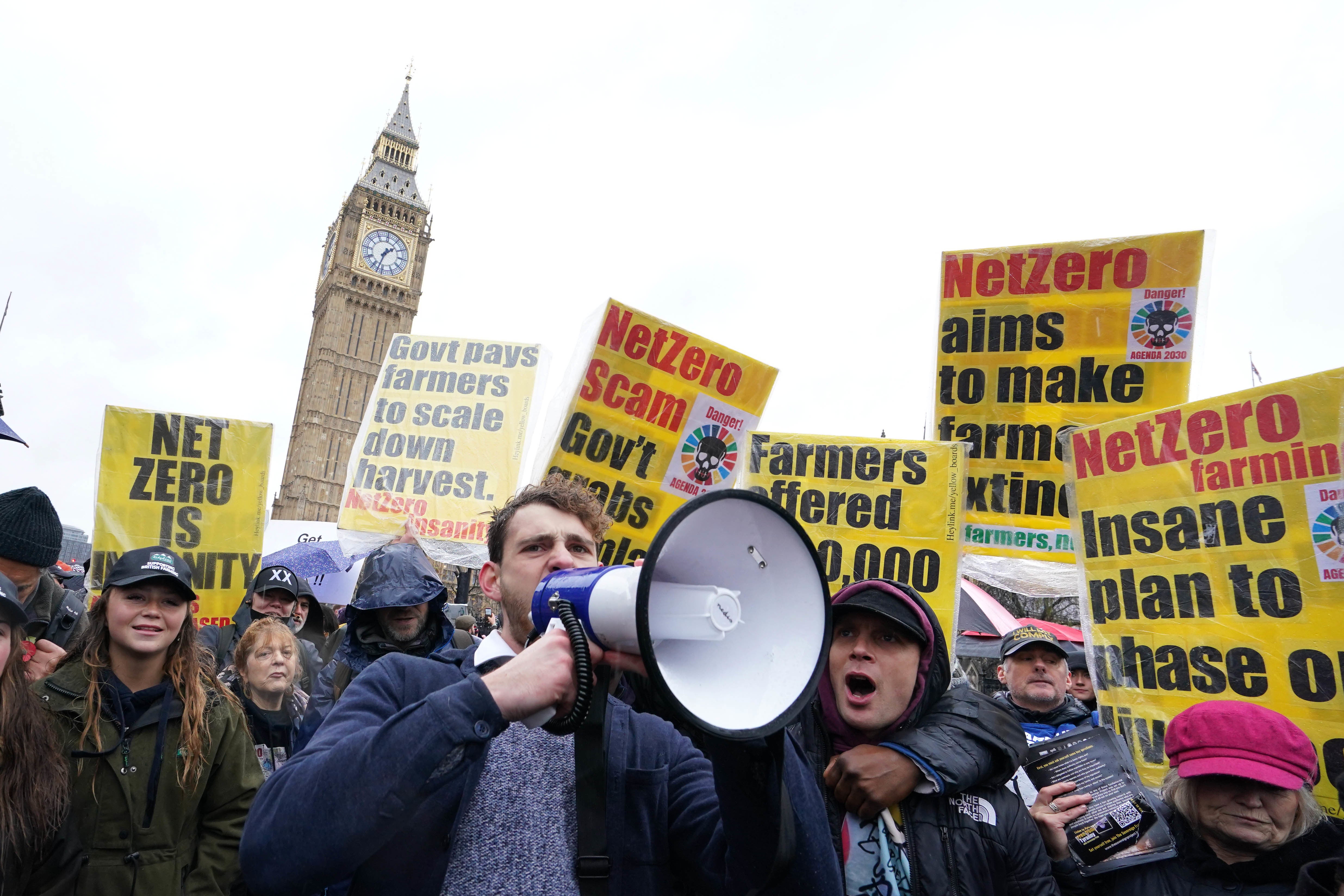 Farmers protest in central London