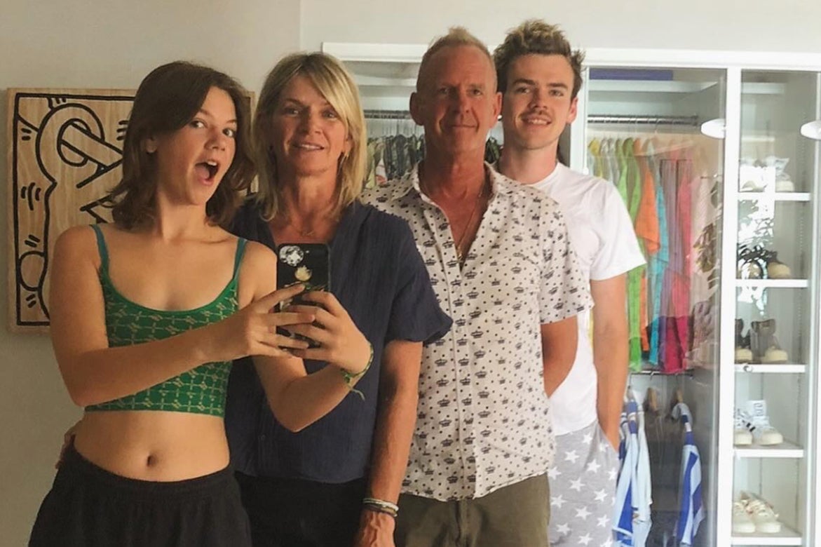 Zoe Ball and ex-husband Norman Cook, aka Fatboy Slim, with their children Nelly and Woody