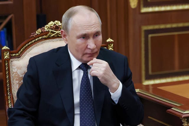 Russian President Vladimir Putin has apparently threatened Western military facilities (Vyacheslav Prokofyev/AP)