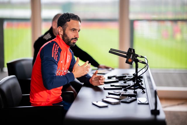 <p>Ruben Amorim speaks to the media ahead of his first game in charge of Manchester United</p>