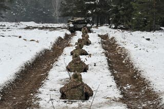 Seven Ukrainian military personnel participate in military exercises