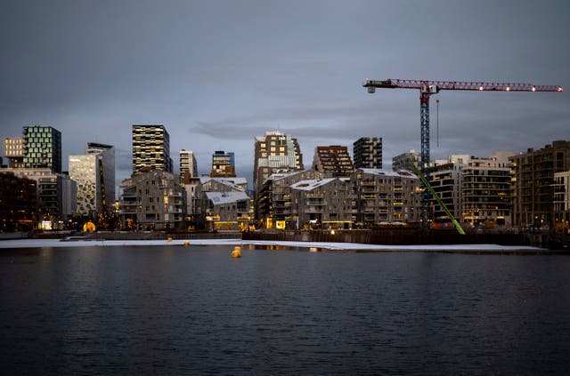 <p>The Oslo, Norway skyline pictured in 2022. Norwegian authorities arrested a man in his 20s on suspicion of espionage, reports revealed </p>