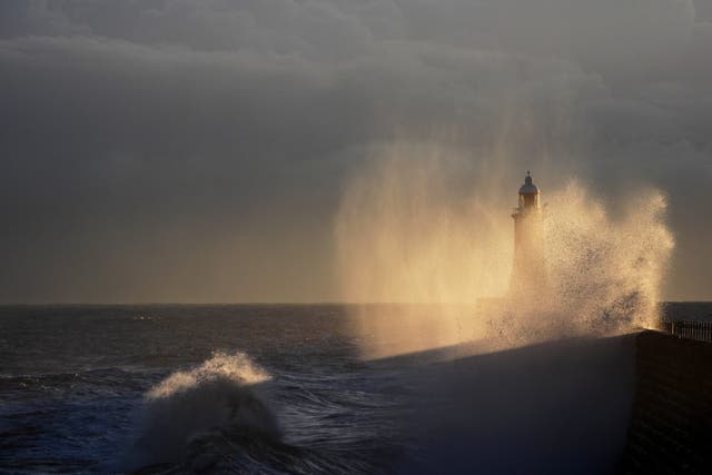 <p>Large waves could cause danger to life for people on the sea front, the Met Office says </p>