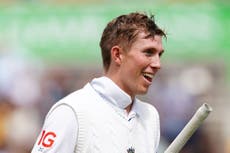 Zak Crawley bucks the trend as wickets fall in England’s warm-up match