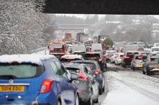 ‘Worst of Storm Bert yet to arrive’ amid gridlocked roads and cancelled flights