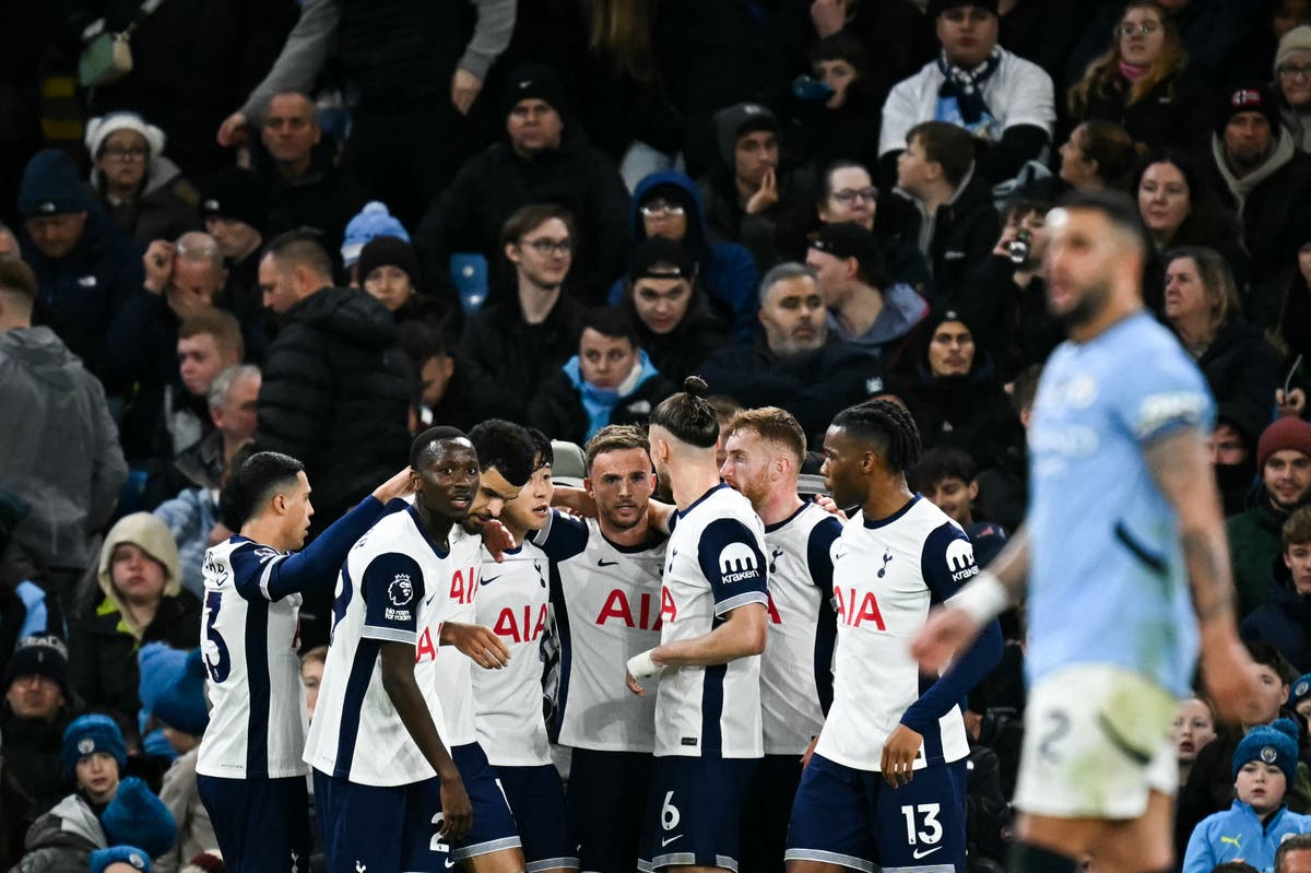 Man City vs Tottenham LIVE: Premier League latest score and updates as James Maddison goals shock hosts