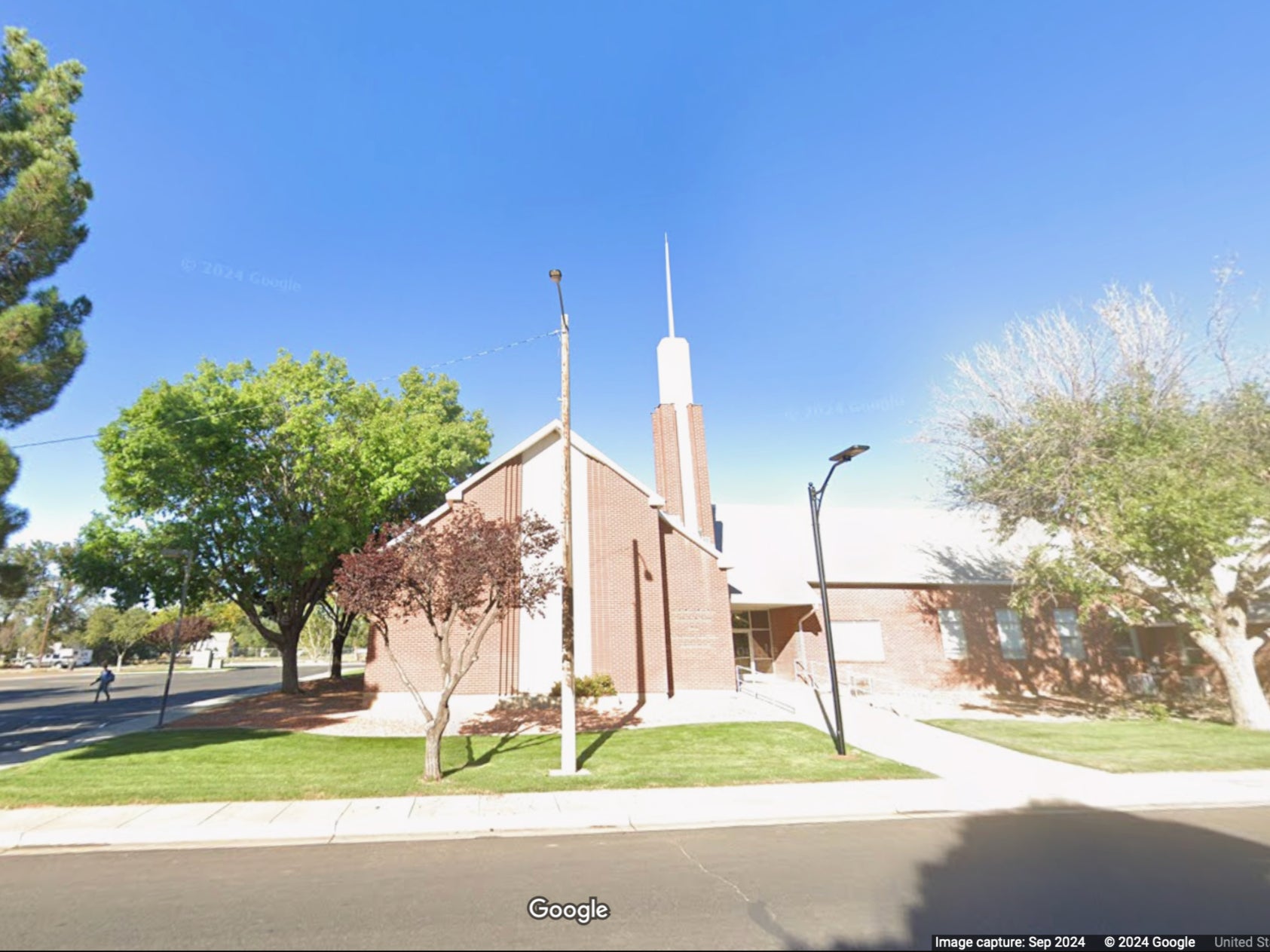 The Church of Jesus Christ of Latter-day Saints in Fredonia, Arizona. Police suspect the 2022 disappearance of three children was orchestrated by their father and FLDS church