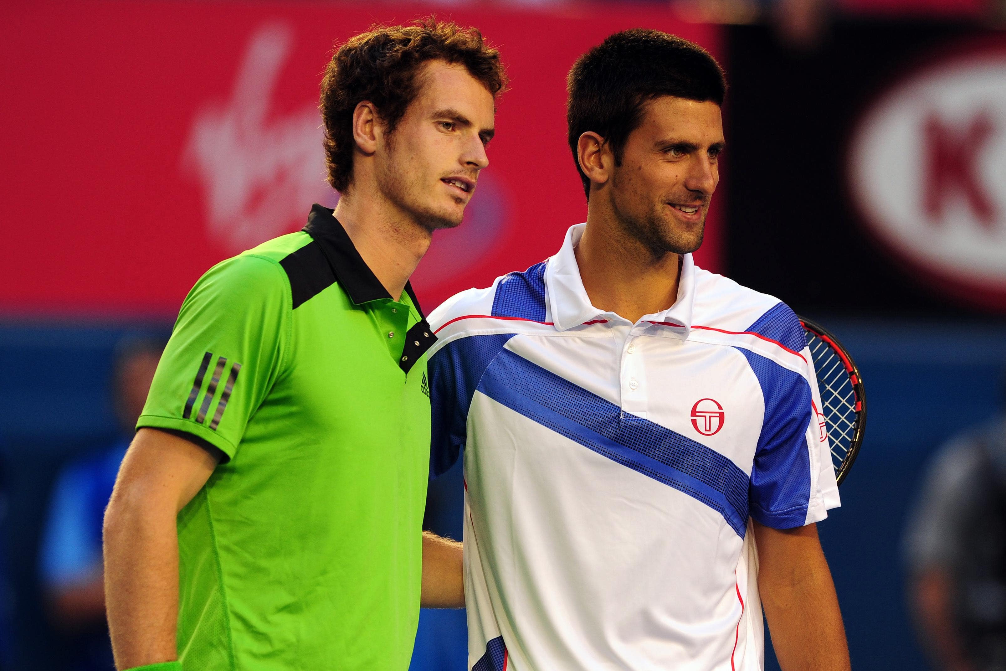 Andy Murray and Novak Djokovic first met in a grand slam final at the 2011 Australian Open (PA)