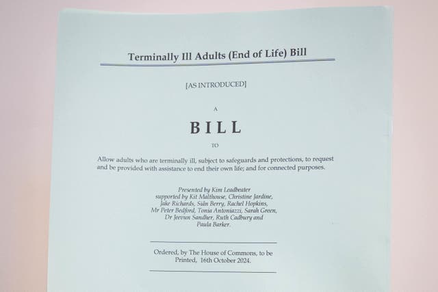 The assisted dying Bill has been proposed by Labour MP Kim Leadbeater (Stefan Rousseau/PA)