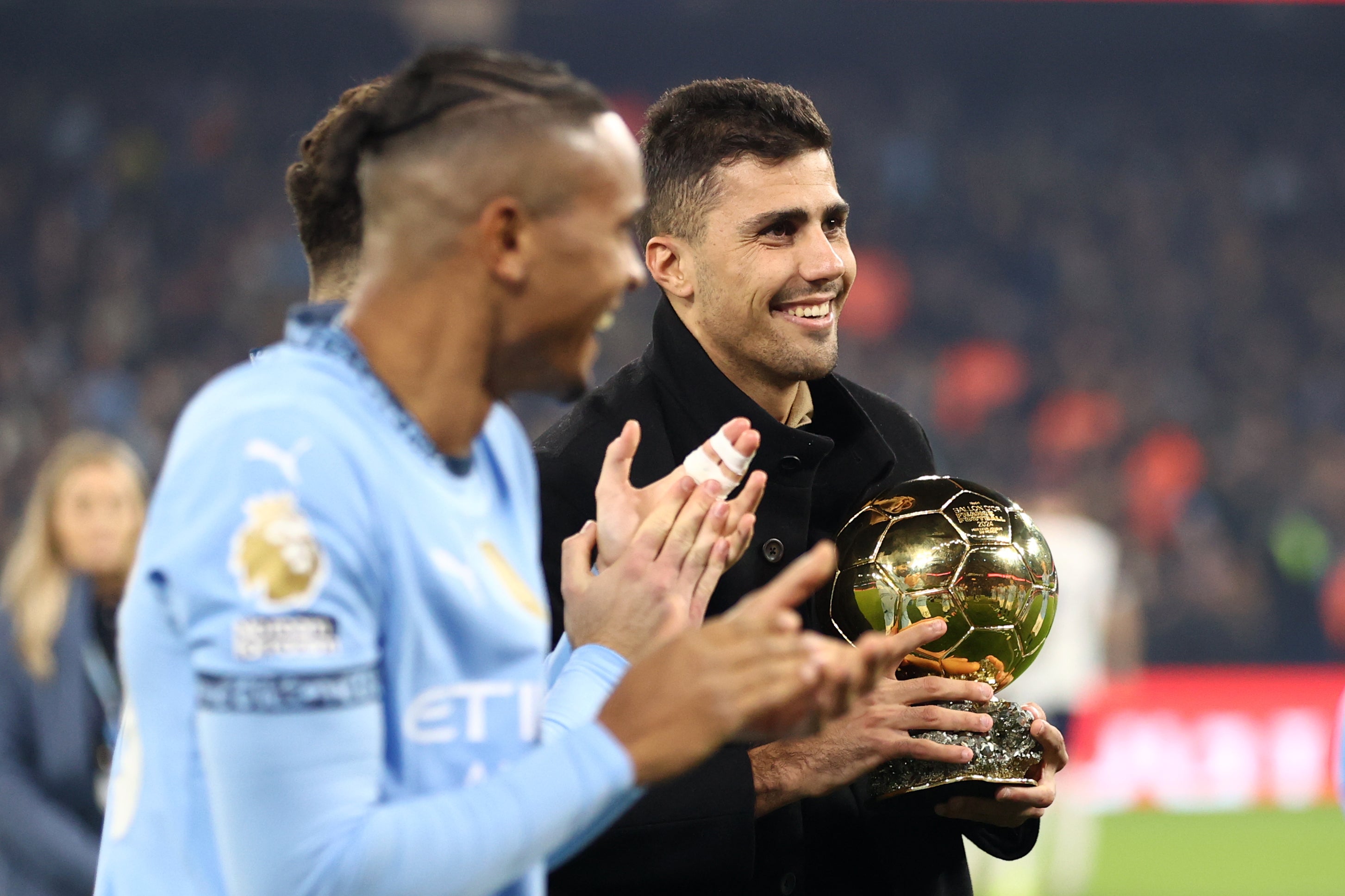 Rodri presented his Ballon d’Or trophy - before City showed why they miss him