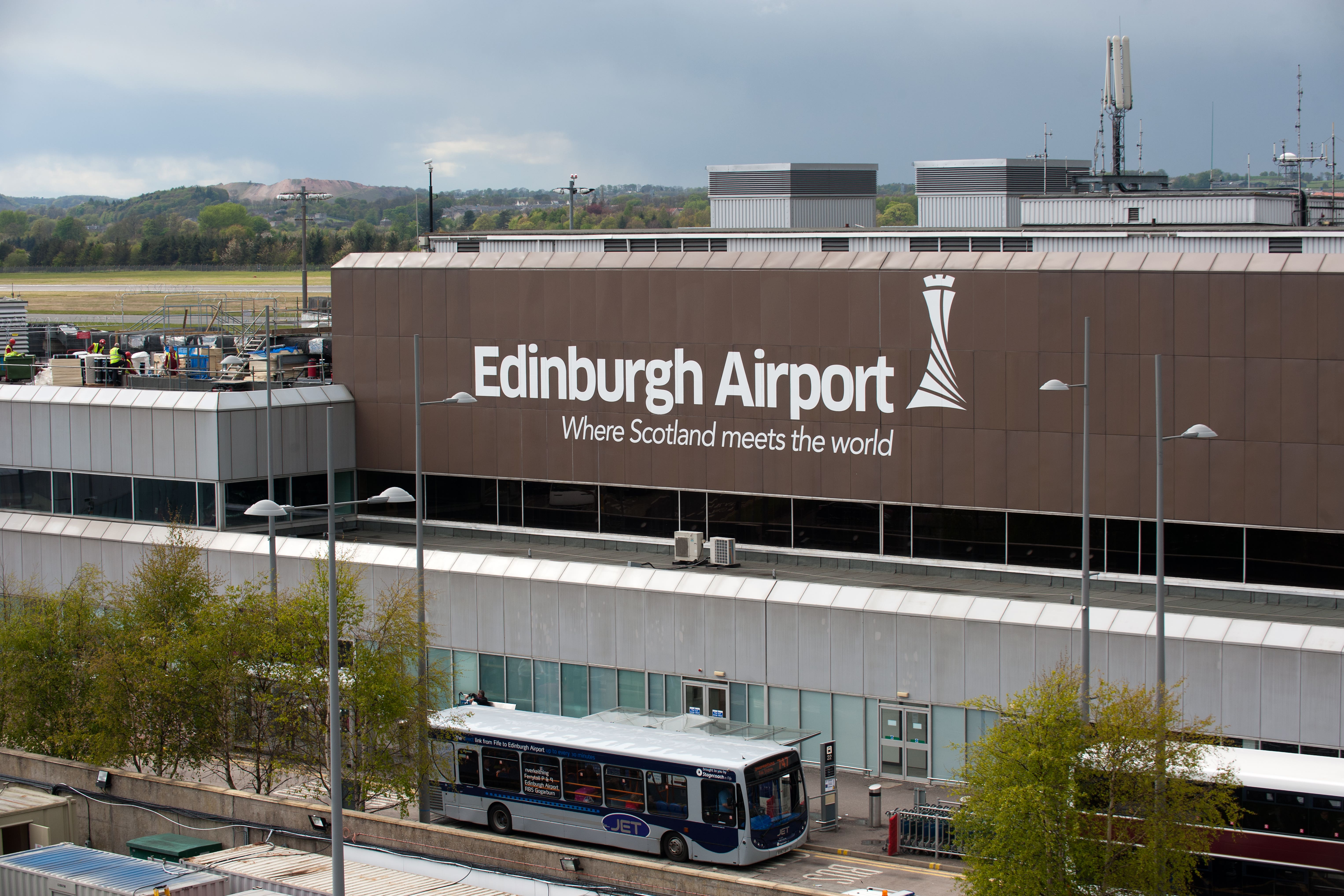 A bomb squad was called to Edinburgh Airport in October over the incident (PA)