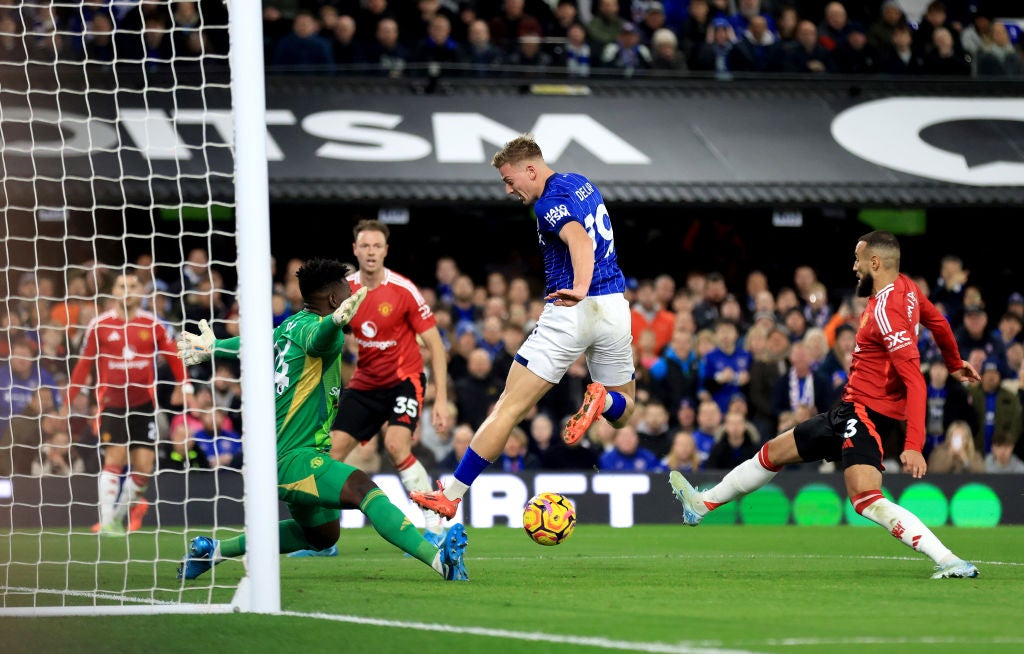 Andre Onana made two excellent saves to deny Liam Delap