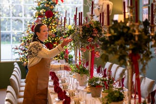 Kate’s carol service message revealed with William and kids to attend - royal news Table decorations at Highgrove