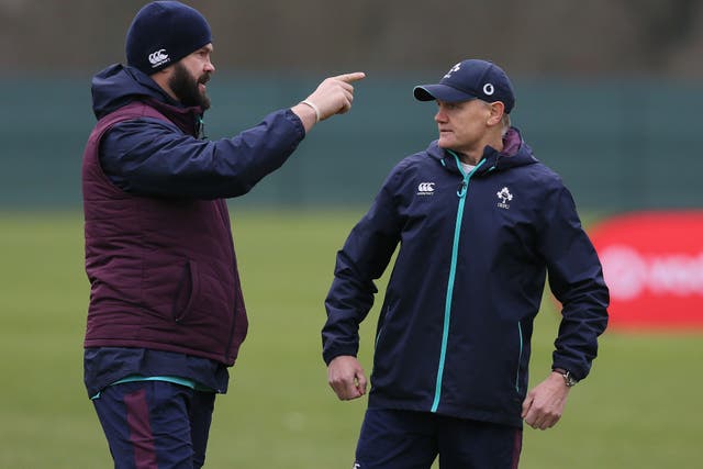 Andy Farrell, left, was assistant coach to Joe Schmidt between 2016 and 2019 (Brian Lawless/PA)