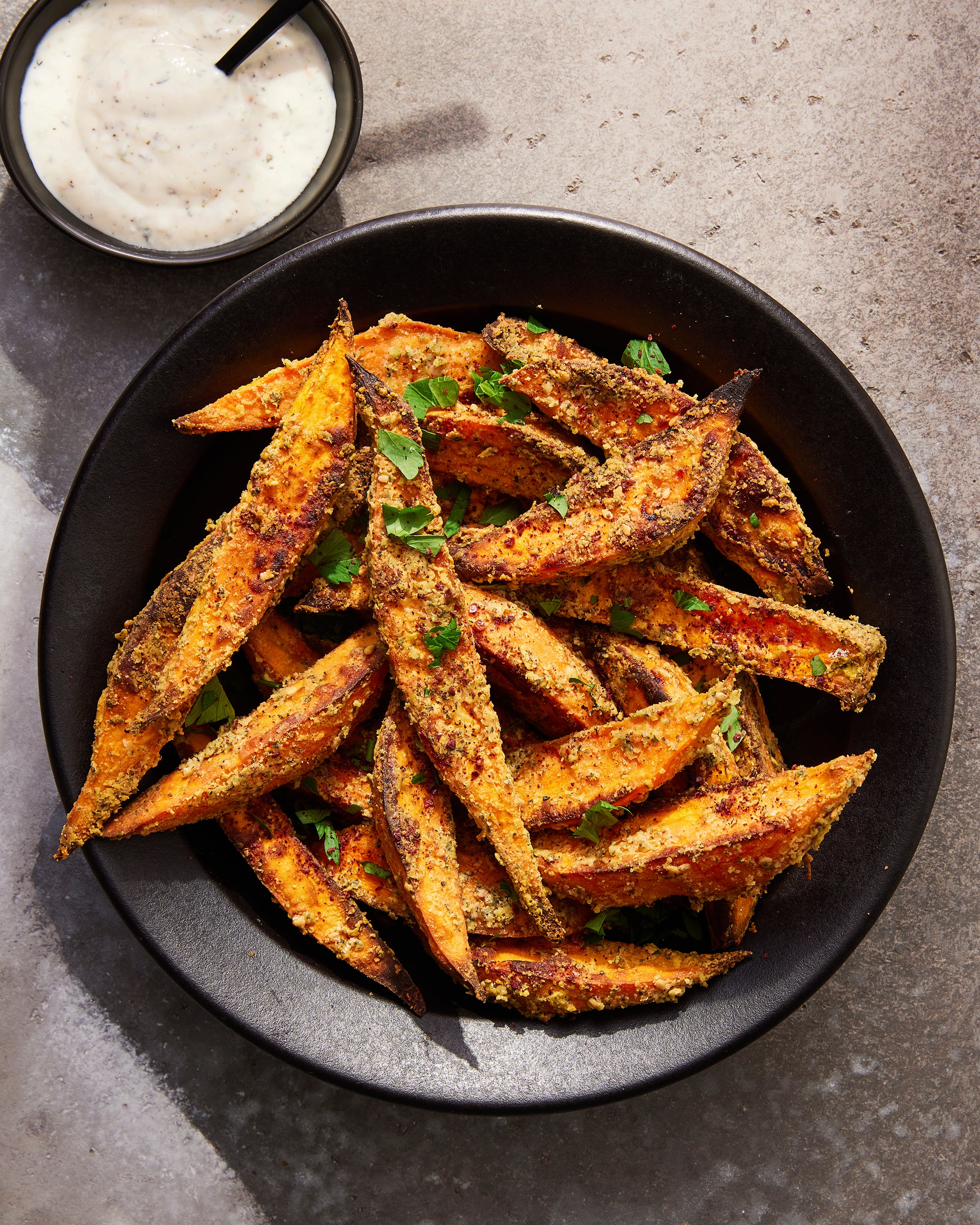 Food-MilkStreet- Tahini-Roasted Sweet Potatoes with Za’atar