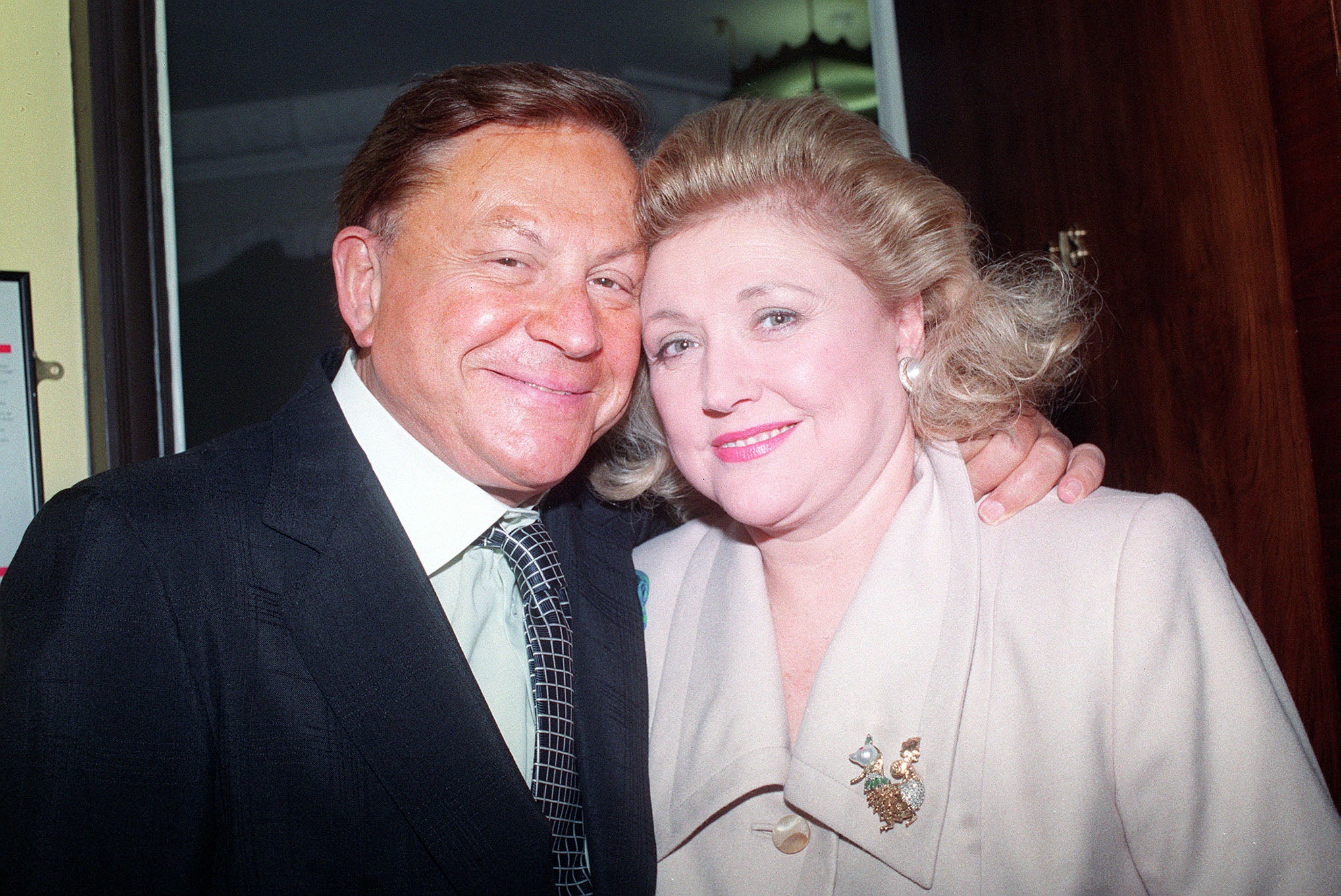 Taylor Bradford with her husband Robert at Claridges Hotel, London
