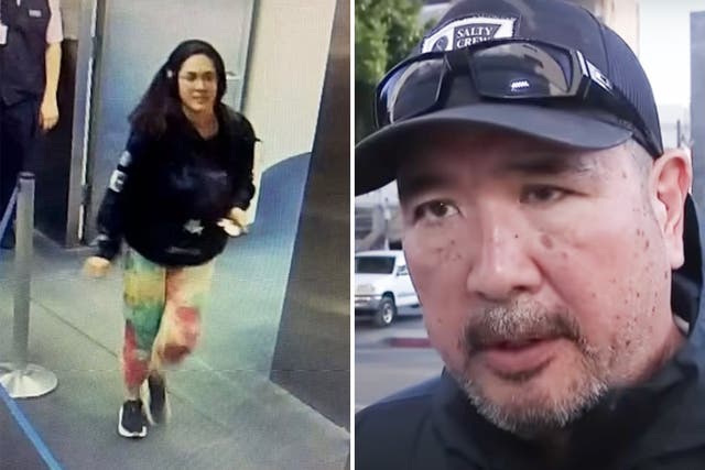 <p>Ryan, el padre de Hannah Kobayashi (derecha), fue hallado muerto en Los Ángeles, según ha informado la policía. A ella se la vio por última vez en las grabaciones de cámaras de seguridad (izquierda) </p>