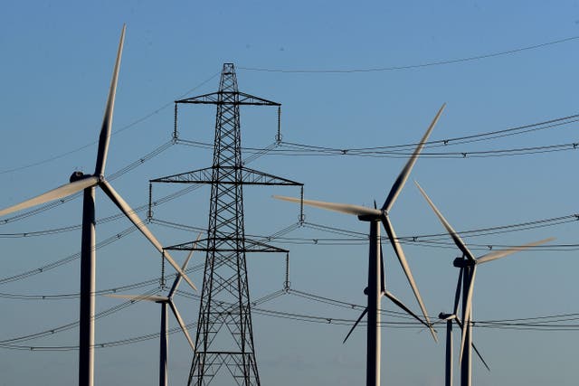 Labour has warned of a massive rollout of new pylons and wind farms to meet power demands over the coming years (Gareth Fuller/PA)