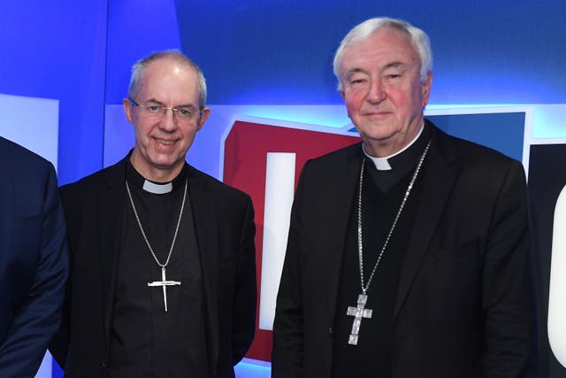 The Archbishop of Canterbury Justin Welby (left) and Archbishop of Westminster Cardinal Vincent Nichols (Victoria Jones/PA)