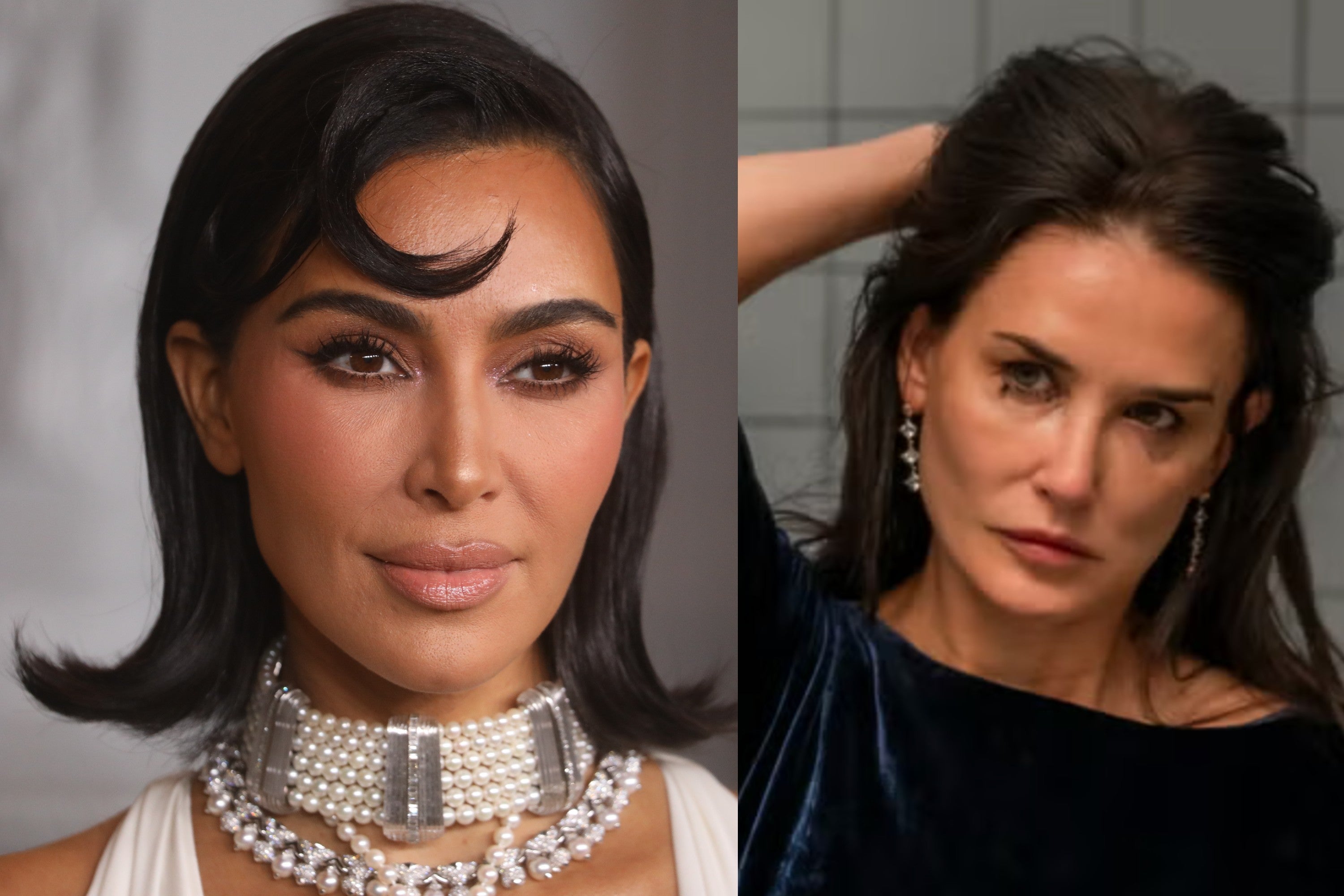 <p>Kim Kardashian and Demi Moore</p>