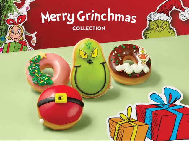 <p>Krispy Kreme debuts new Christmas collection with Grinch, Grinch Claus, and Cindy-Lou Who donuts </p>