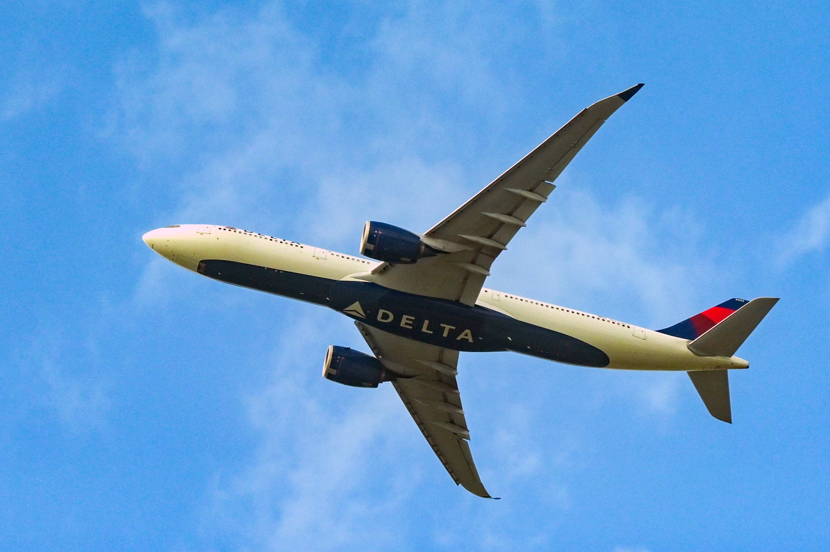 A Delta plane rerouted before crossing over the Atlantic Ocean (stock image)