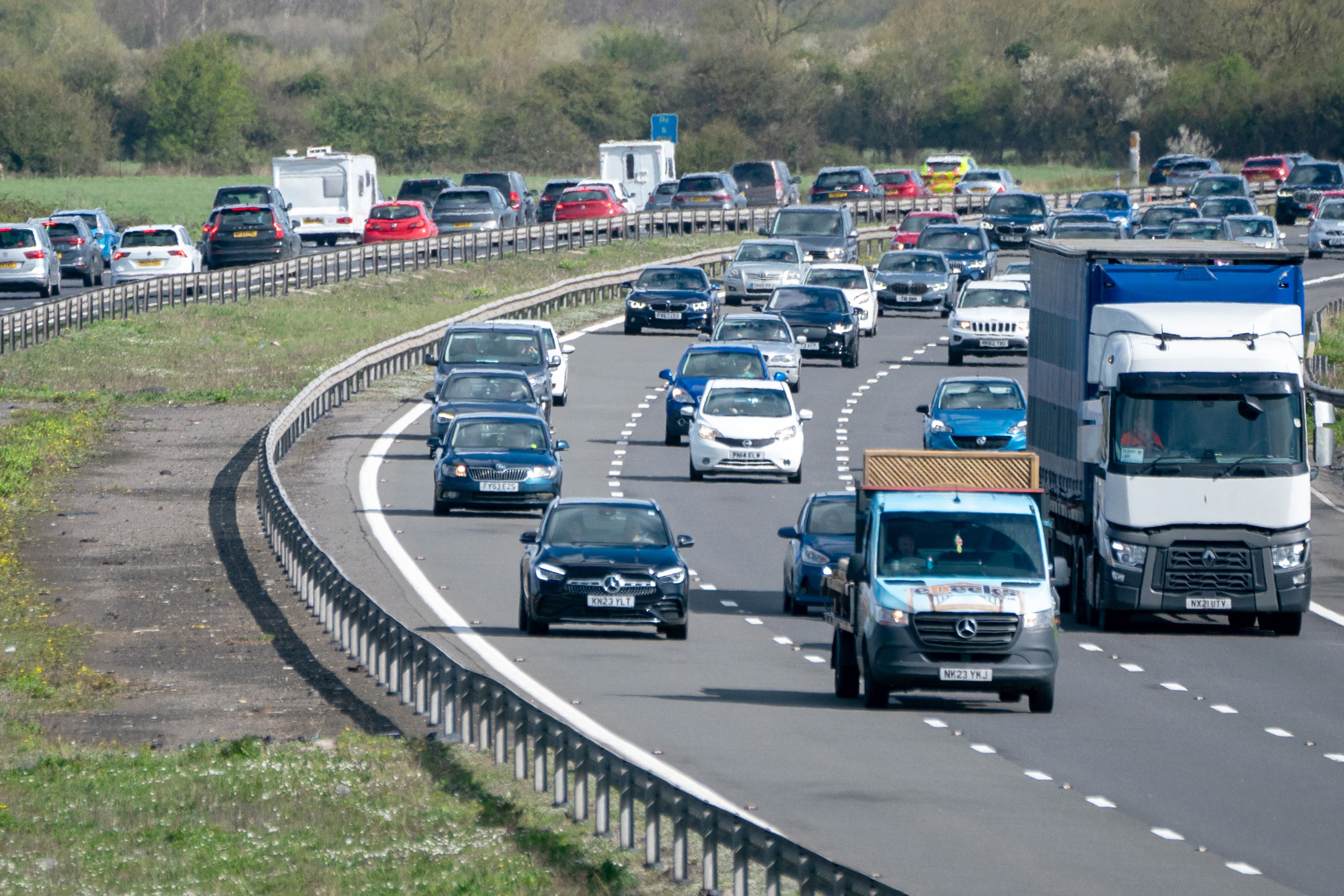 The fatal collision occurred on the M5 motorway (PA)