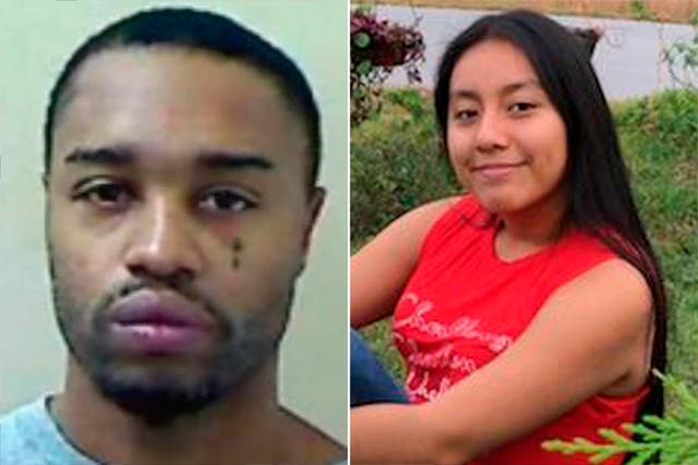 <p>Michael McLellan, 40, (left) was convicted of the murder of 13-year-old Hania Noelia Aguilar (right) </p>