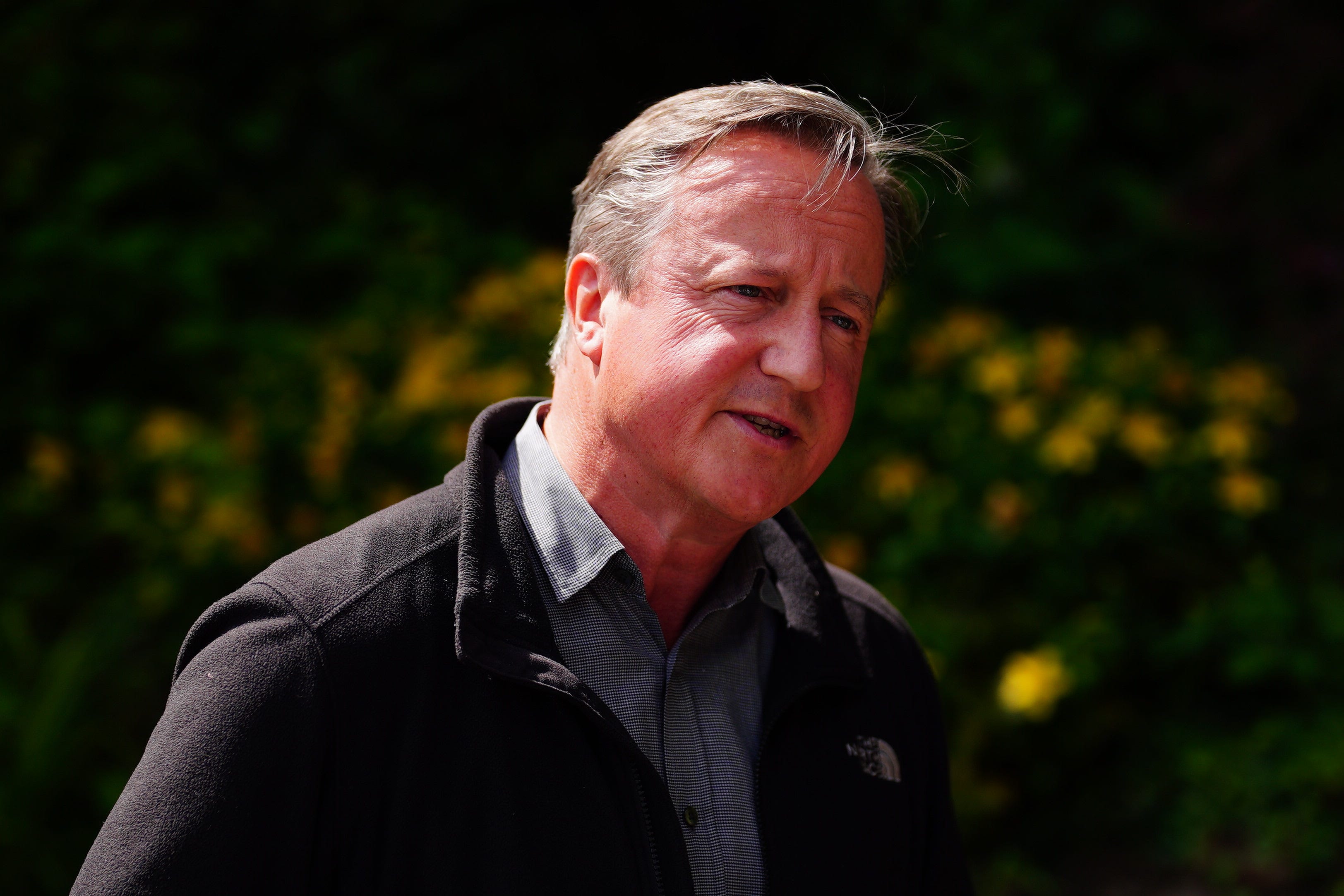 Lord David Cameron was criticised by David Lammy (Ben Birchall/PA)