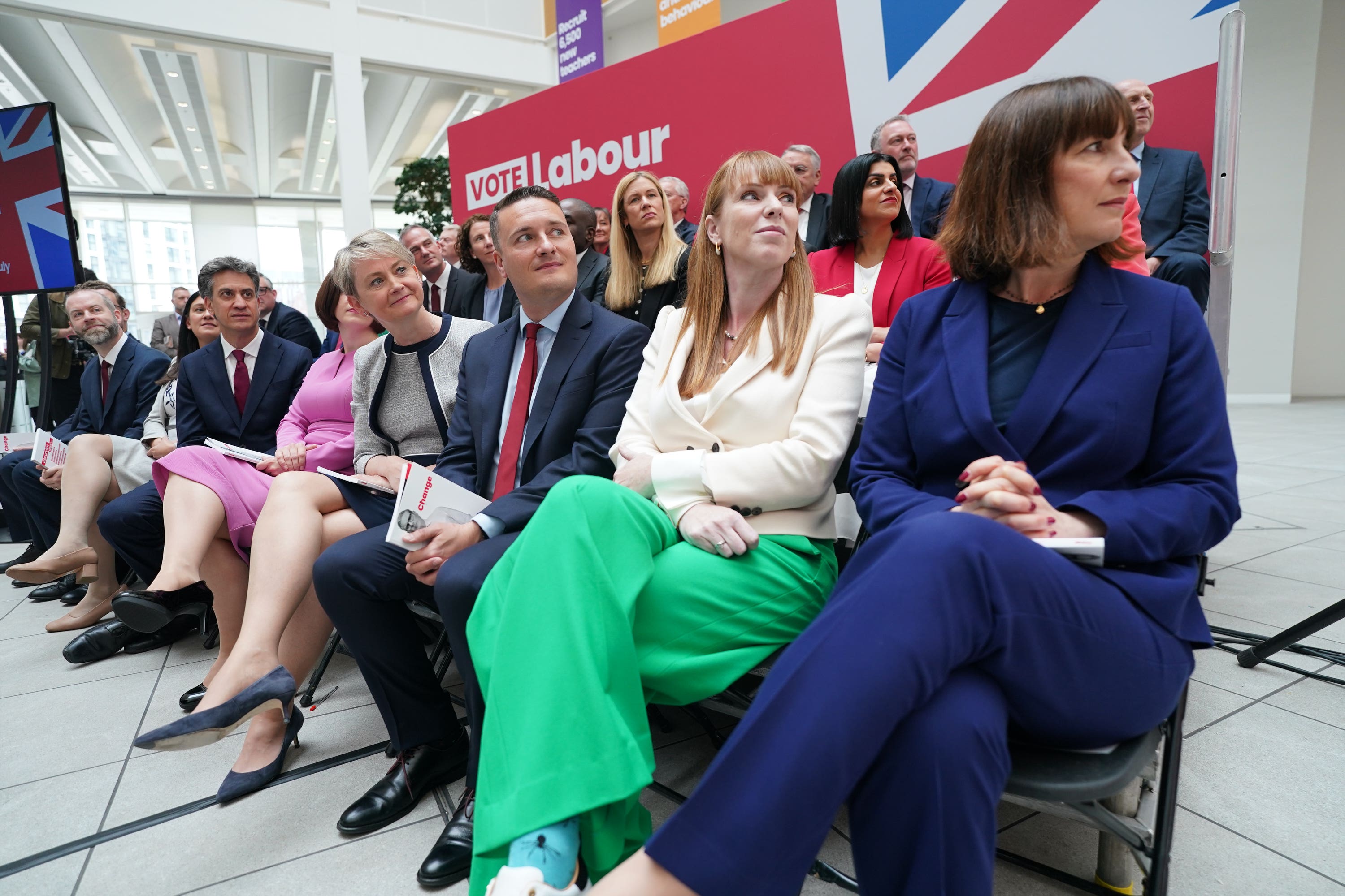 Jonathan Reynolds, Ed Miliband, Yvette Cooper, Wes Streeting, Angela Rayner and Rachel Reeves are among those on the list (Stefan Rousseau/PA)