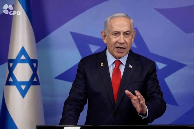 <p>Israeli prime minister Benjamin Netanyahu announced the truce on Tuesday </p>