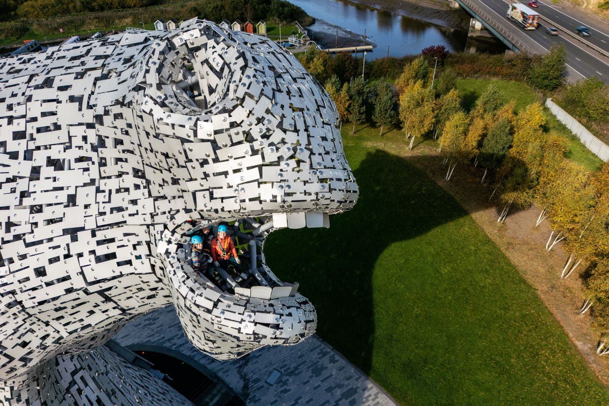 The iconic Kelpies in Scotland unveils new climbing experience