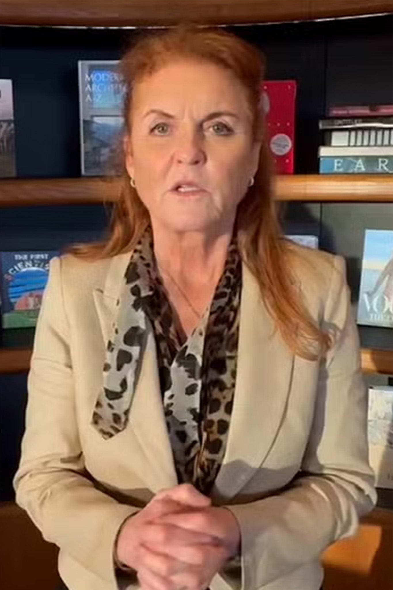 Sarah Ferguson has voiced her support for “frightened” women affected by domestic abuse