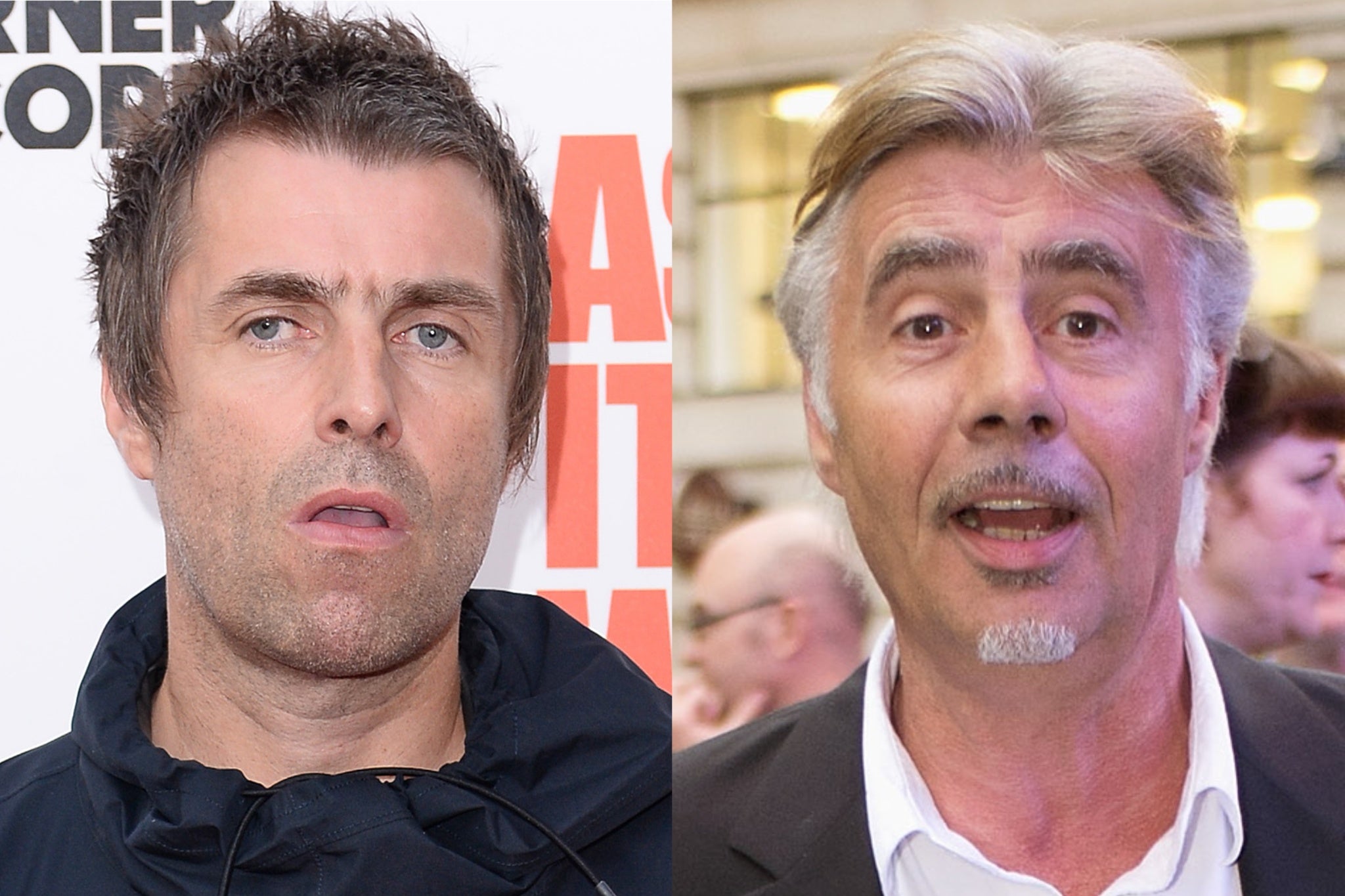 Liam Gallagher of Oasis (left) and Glen Matlock of the Sex Pistols