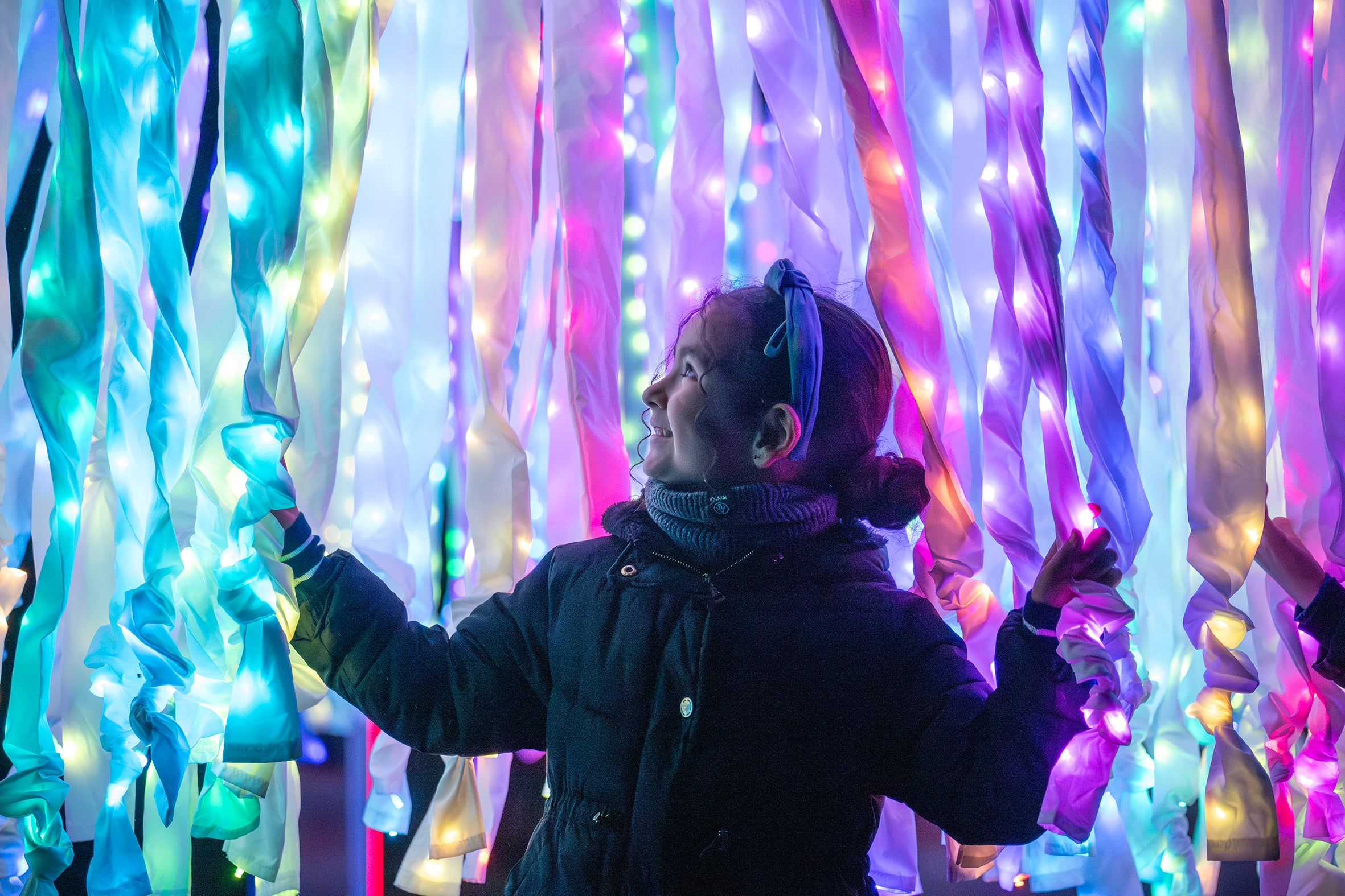 Enjoy beautiful light trails amid the stunning surrounds of Kew Gardens