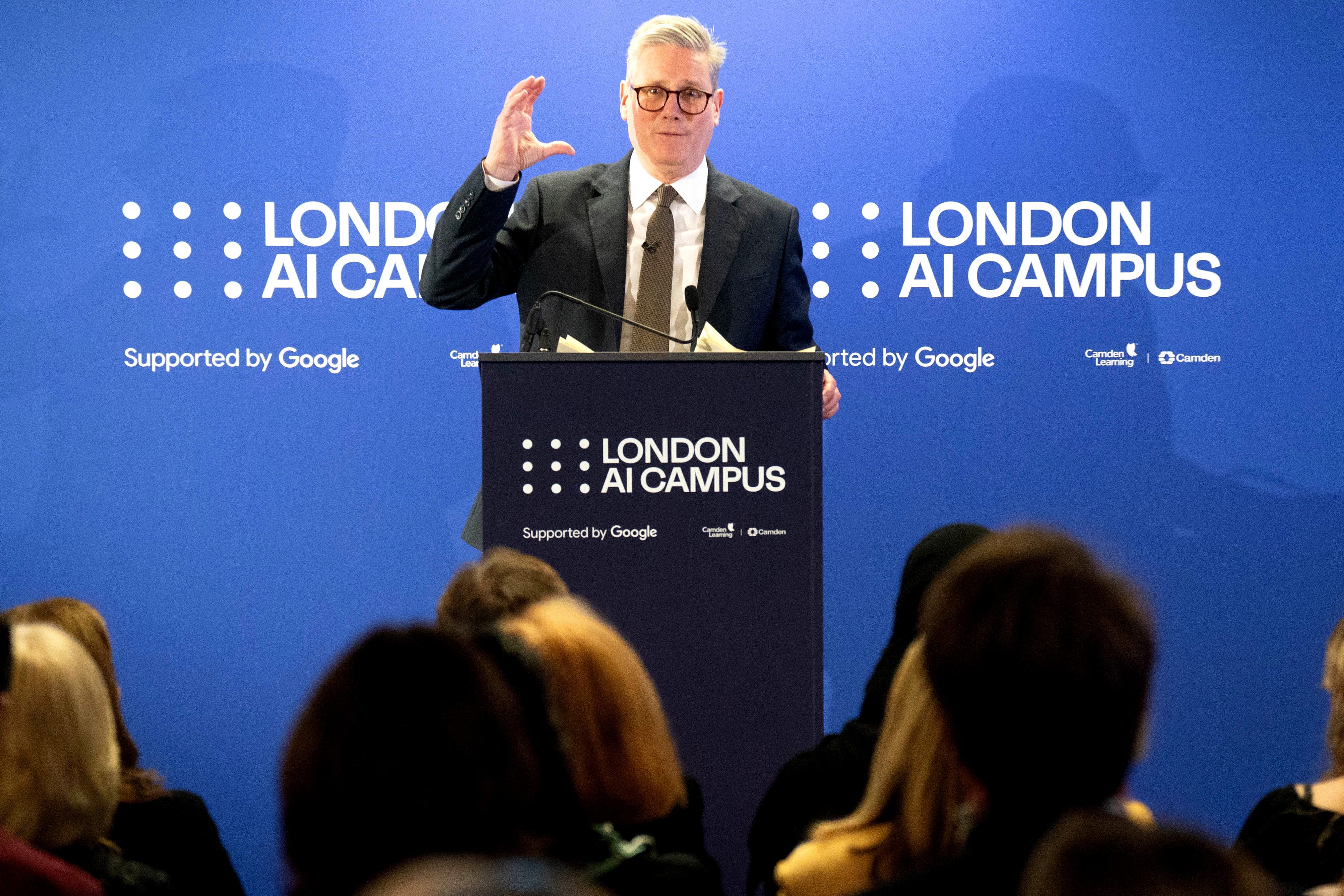 Sir Keir Starmer emphasised the importance of ensuring that children from all backgrounds have the opportunity to access AI-related jobs and education (Stefan Rousseau/PA)