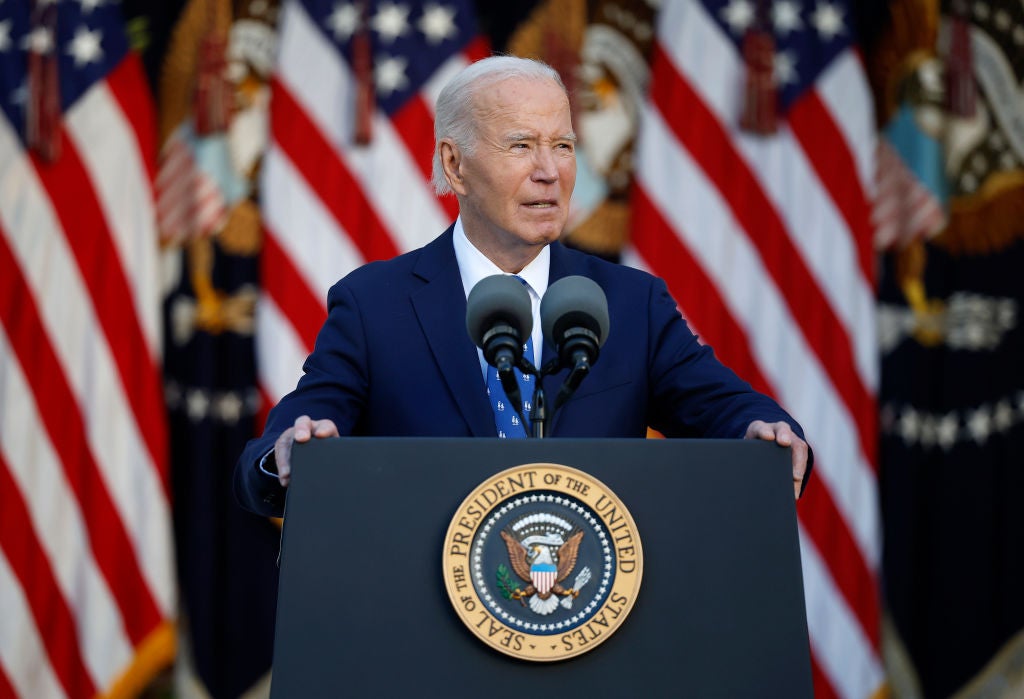 Joe Biden delivered news of a ceasefire between Israel and Hezbollah from the Rose Garden on Tuesday