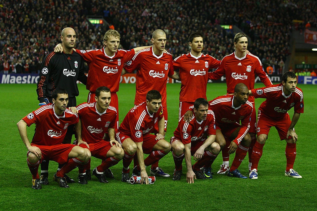 The Liverpool line-up from 10 March 2009