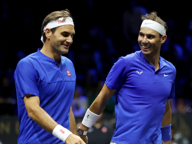 <p>Roger Federer and Rafael Nadal join Louis Vuitton for their ‘Core Values’ campaign — but fans are finding the photos hilarious</p>