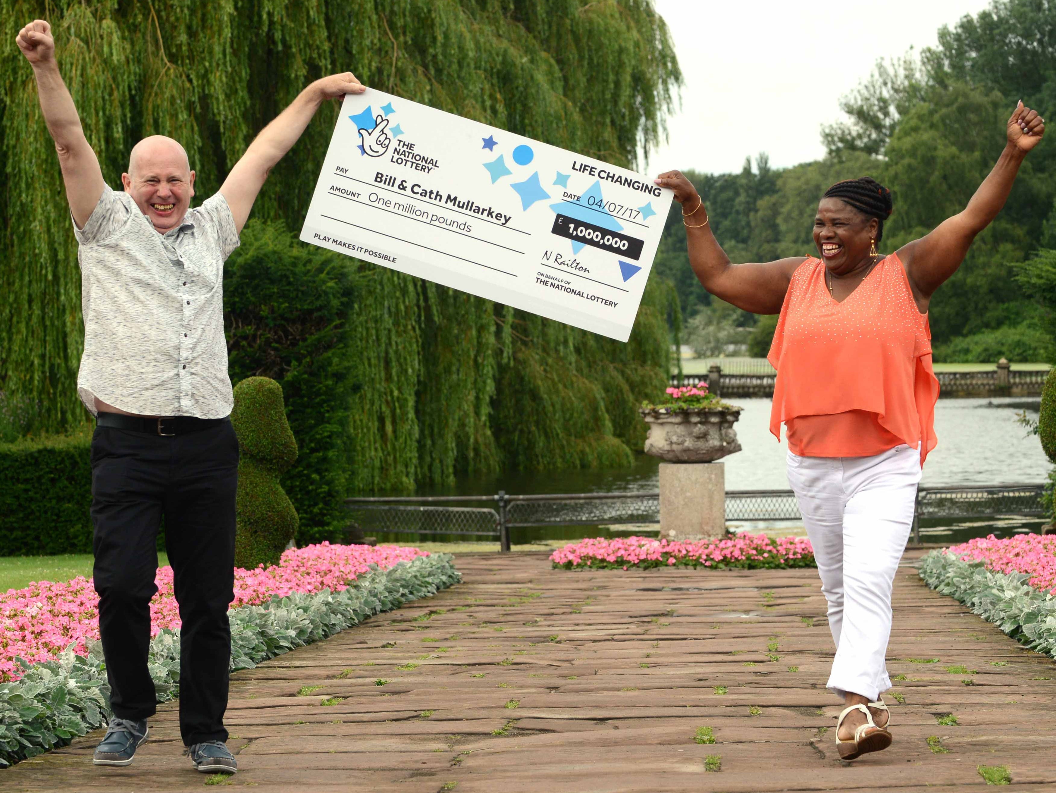 Bill and Cath Mullarkey won £1m in the National Lottery EuroMillions last month and moved to St Lucia