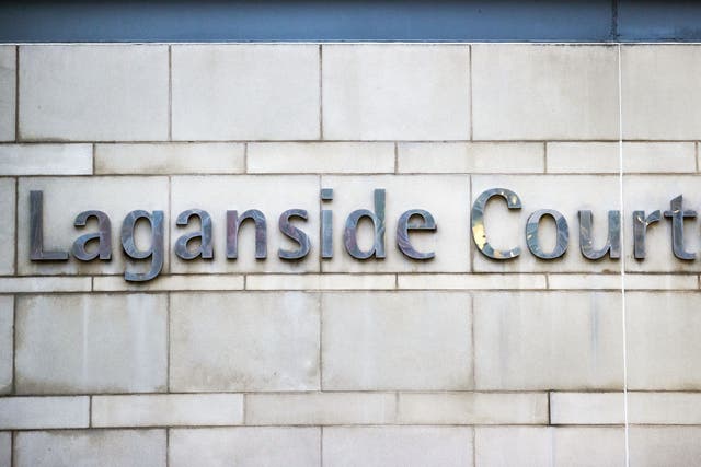 The sign for Laganside Court in Belfast, Northern Ireland (Liam McBurney/PA)