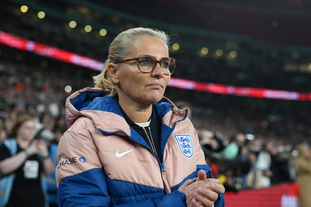 <p>England coach Sarina Wiegman’s team selection was in the spotlight after the 4-3 defeat to Germany at Wembley in October </p>